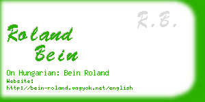 roland bein business card